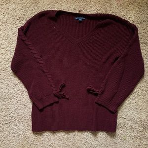 AE V-Neck Flare Sleeve Sweater